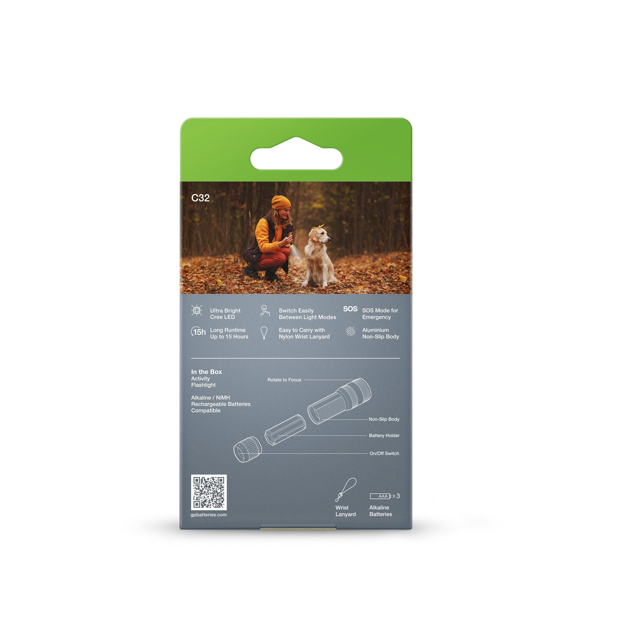 GP Discovery C32 Outdoor Torch with 3 AAA