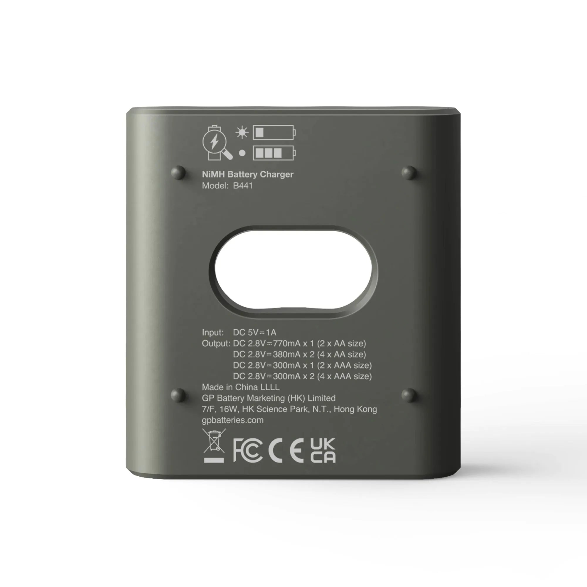 GP Recyko B441 USB Charger with 4 AAA Rechargeable Batteries 850 mAh