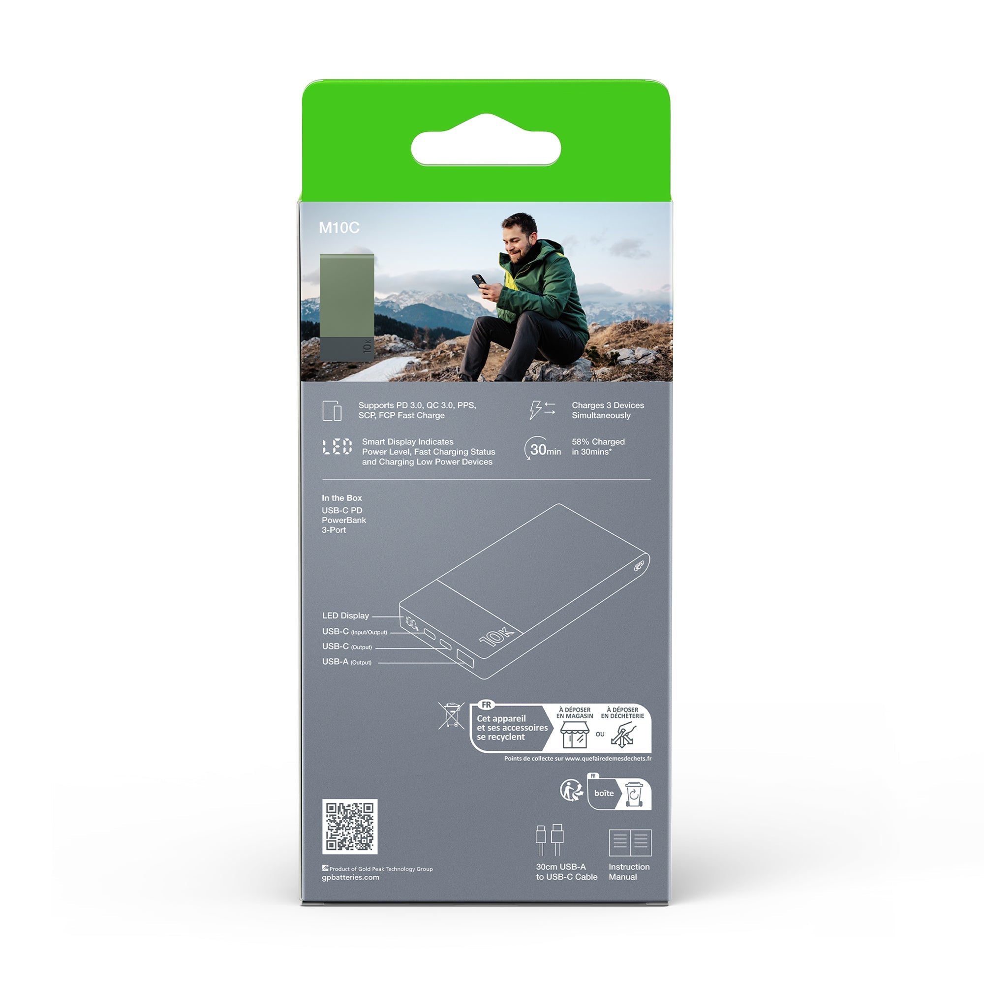 GP M2+ Series PowerBank 10000mAh M10C