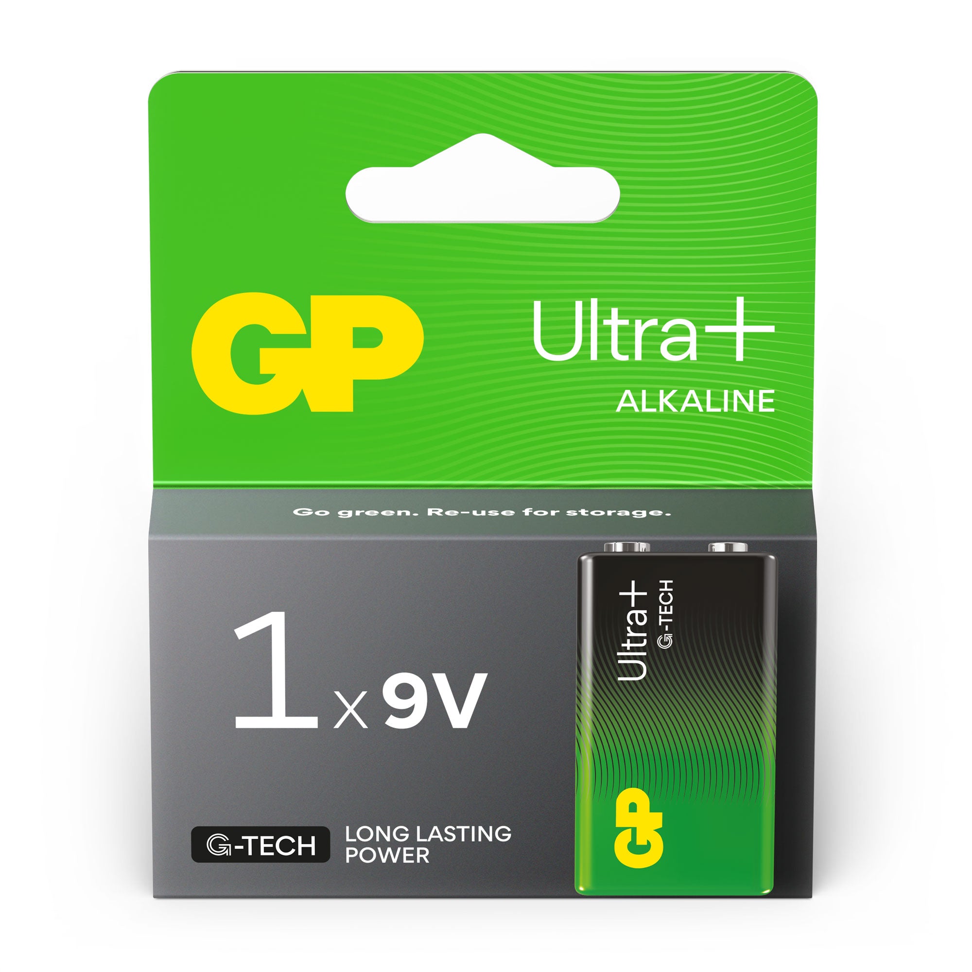 GP Ultra+ Alkaline 9V Batteries