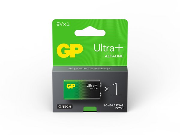 GP Ultra+ Alkaline 9V Batteries
