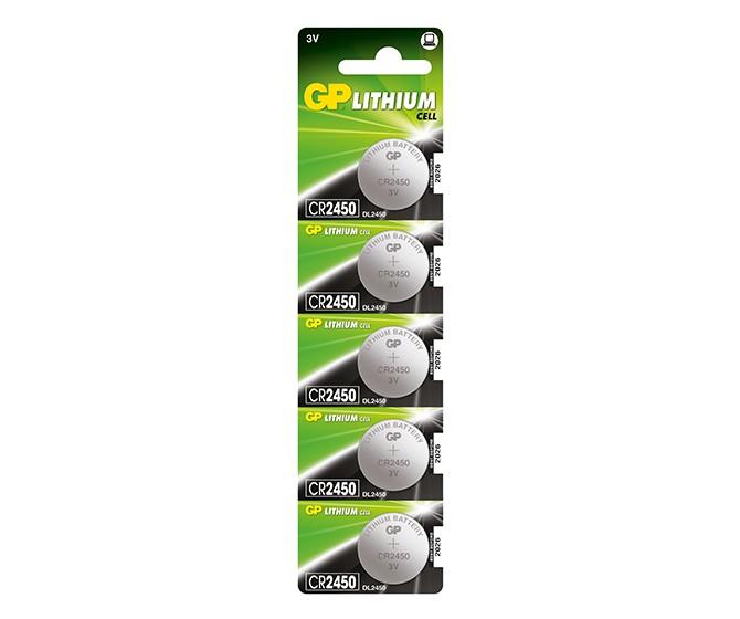 GP Lithium Coin Batteries CR2450
