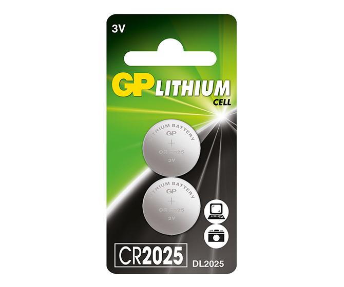 GP Lithium Coin Batteries CR2025 (DL2025)