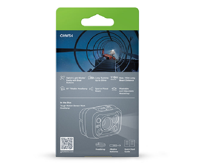 GP DISCOVERY Tough Motion Sensor Work Head Torch CHW54