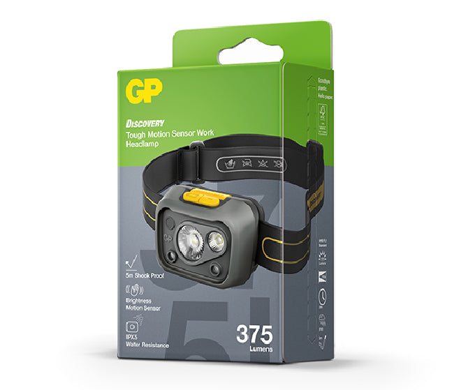 GP DISCOVERY Tough Motion Sensor Work Head Torch CHW54