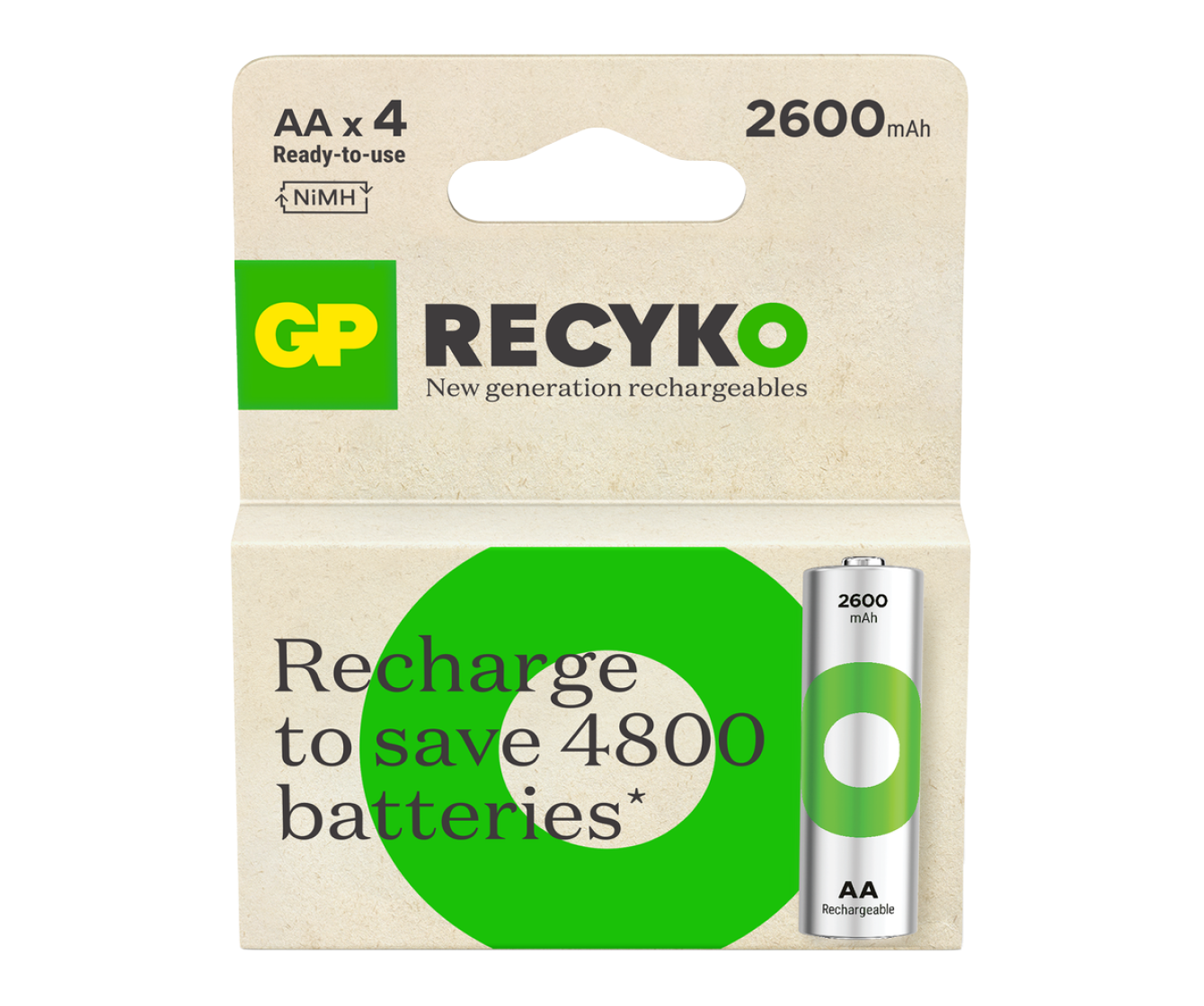 GP Recyko AA Rechargeable Batteries
