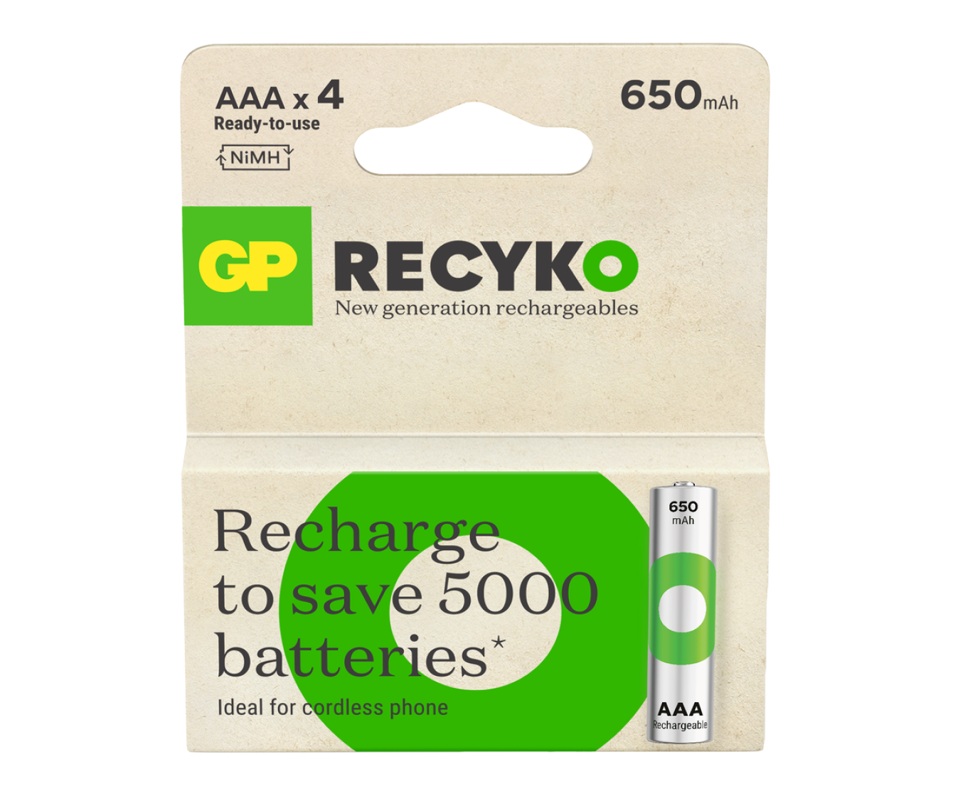 GP Recyko AAA Rechargeable Batteries
