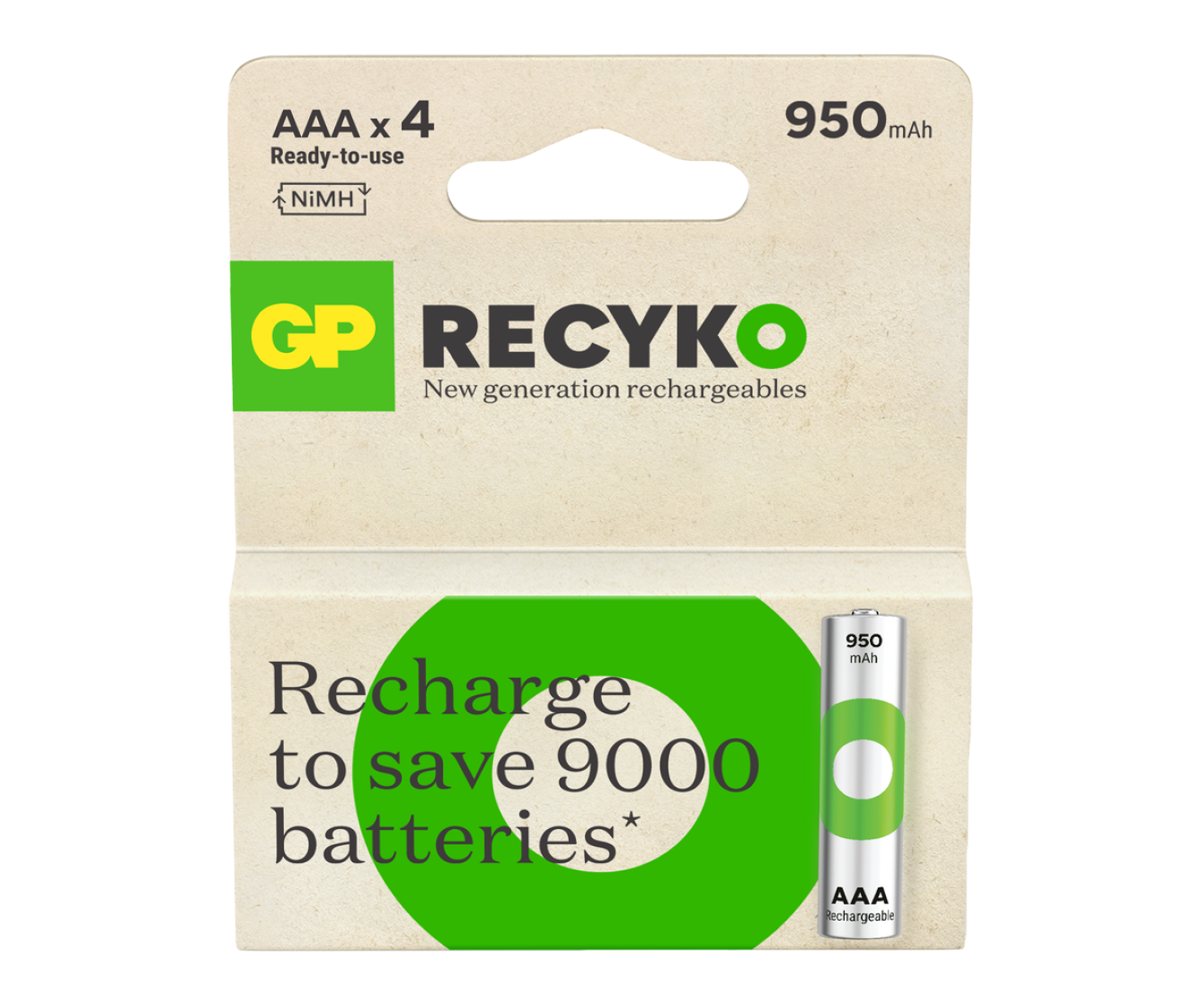 GP Recyko AAA Rechargeable Batteries