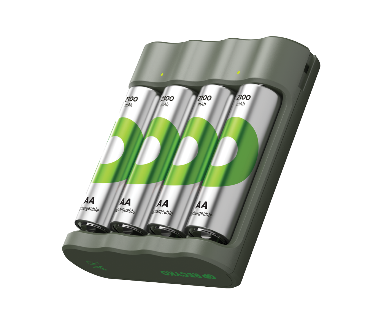 GP Recyko B441 USB Charger with 4 AA Rechargeable Batteries 2100 mAh