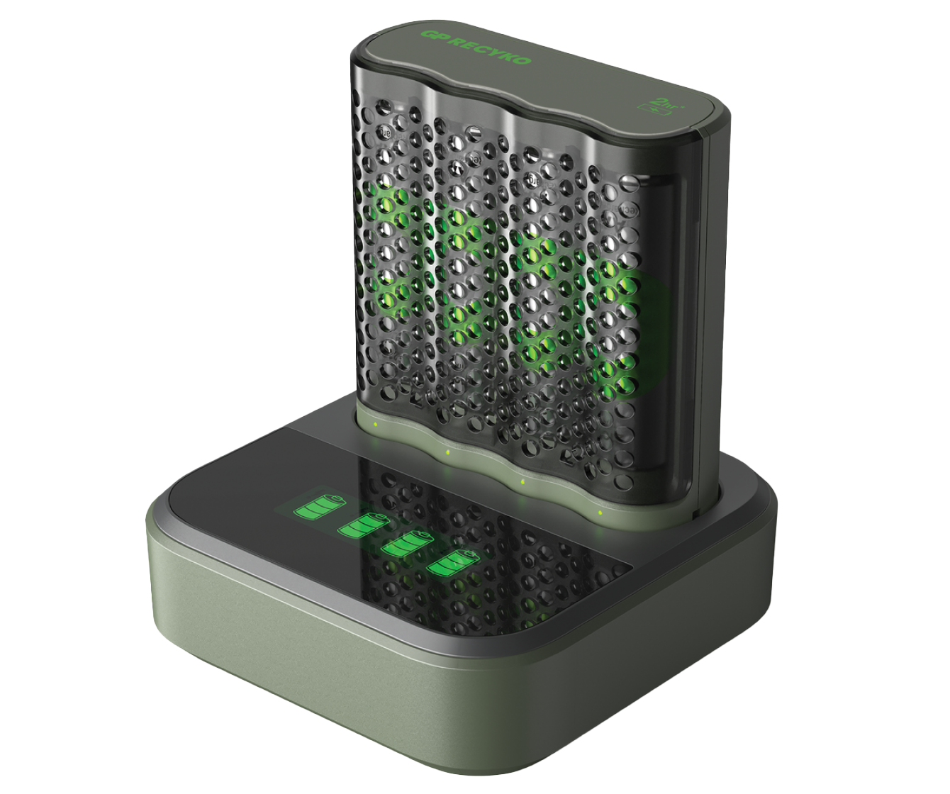 GP Recyko M452 USB Speed Battery Charger with 4 AA Rechargeable Batteries 2600 mAh & D451 Charger Dock