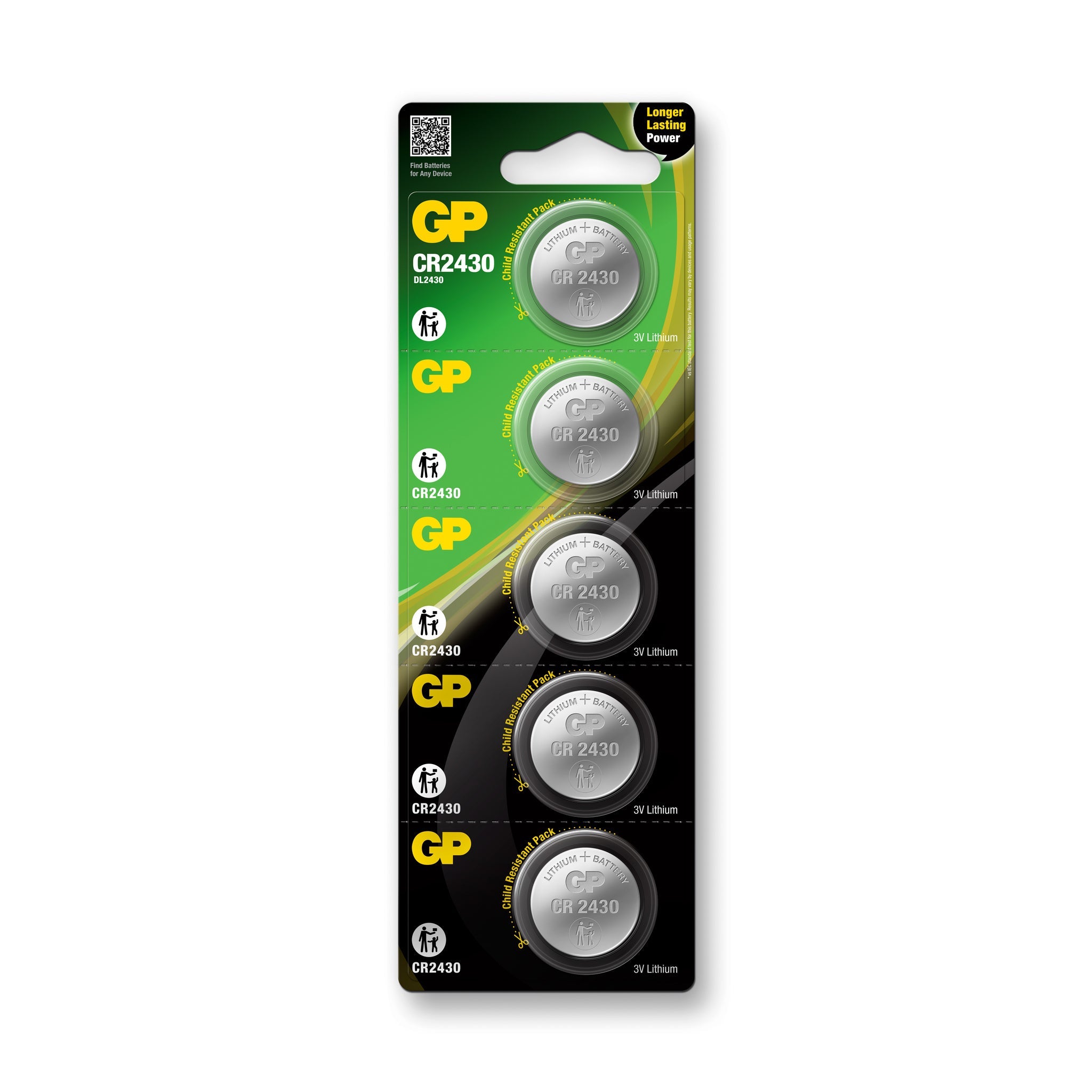 GP Lithium Coin Batteries CR2430