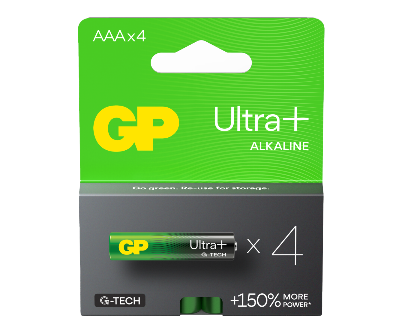 GP Ultra+ Alkaline AAA Batteries